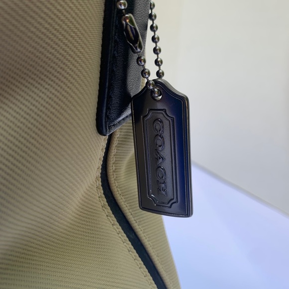 Coach Beige Canvas and Black Leather Bag Authentic - Picture 3 of 6
